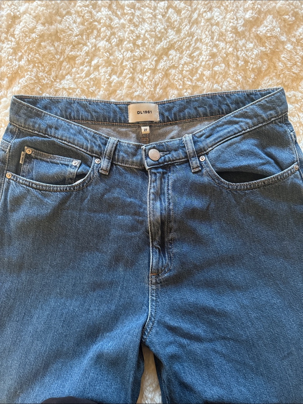 DL1961 Women's Dark Blue High-Rise Jeans